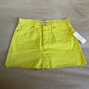 NWT Citizens of Humanity Lime Green Denim skirt